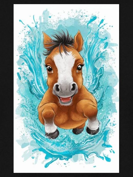 Kleines schwimmendes Pferd