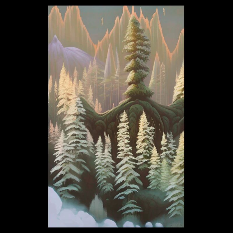 Fantasie-Winterlandschaft Schnee