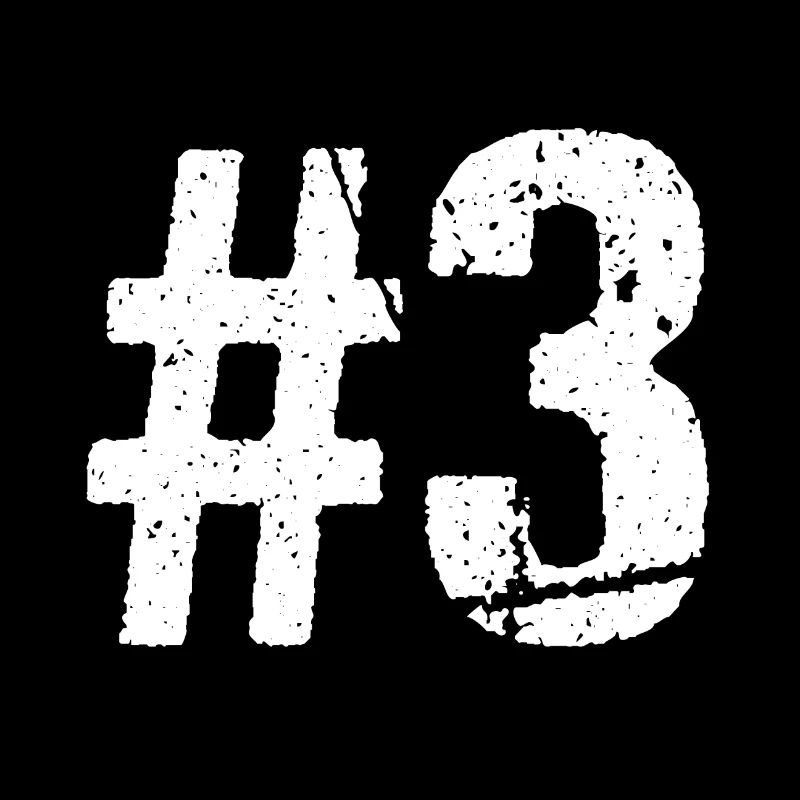 Teamplayer Hashtag Nummer 3 Drei Mannschaft