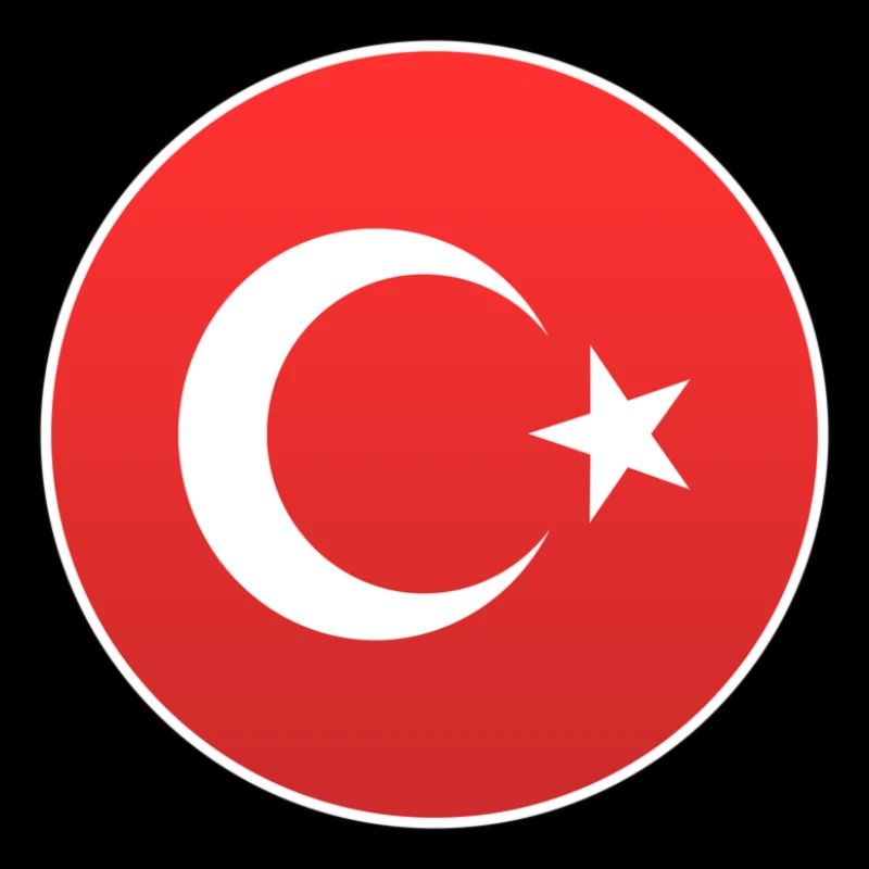 turkei flagge rund