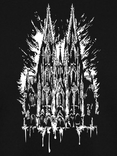 Kölner Dom Graffiti Splash Illustration