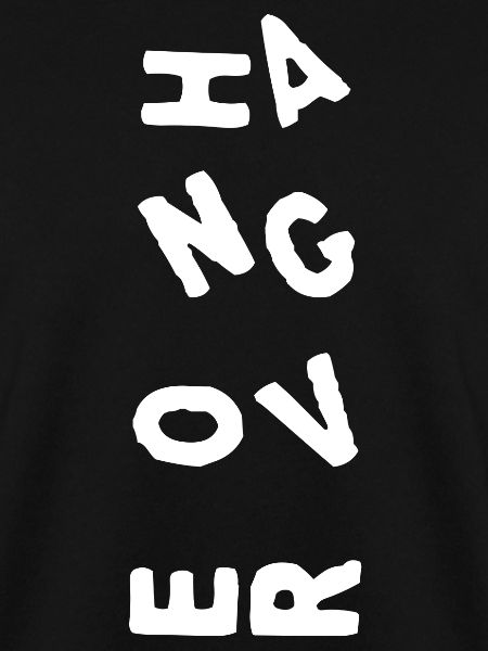 HANGOVER lettering - white