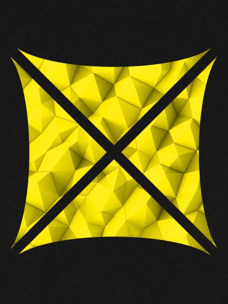 Abstraktes Polygon Design gelb