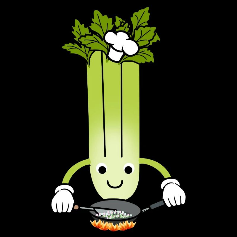 Celery Chef Ironic Saying Leek Vegetables