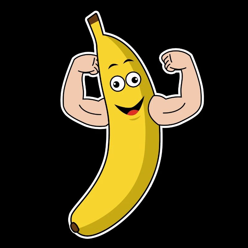 Cadeau de biceps de bodybuilding de muscle de force de banane