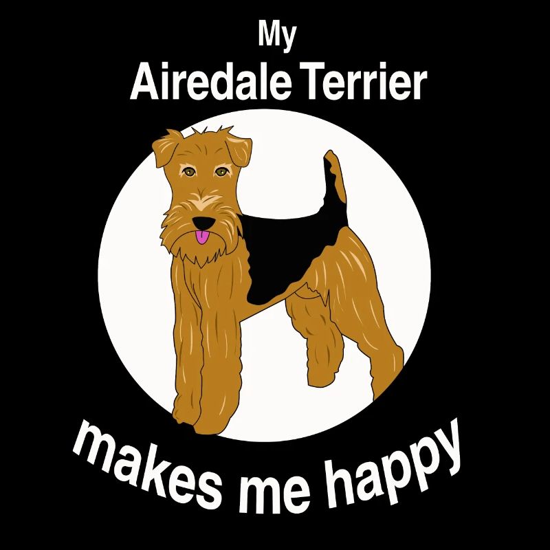 Airedale Terrier Hund Spruch Geschenkidee