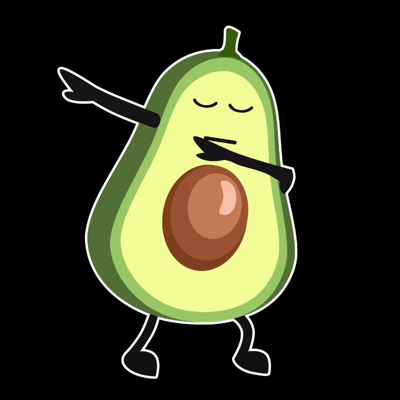 Avocado Kawaii Comic Dancing Sports Gift Cute