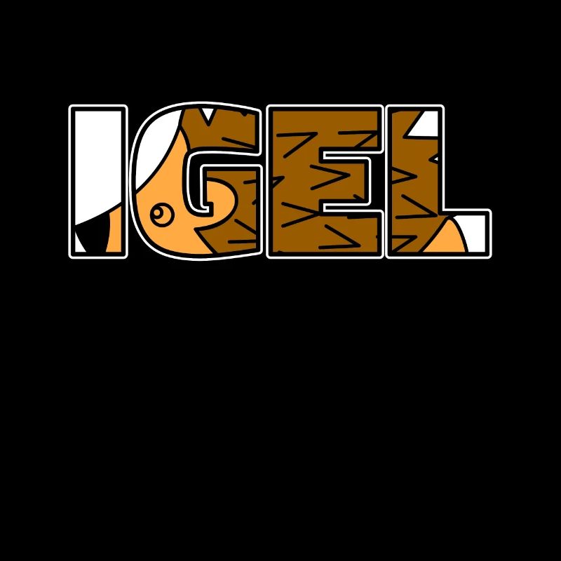 Igel Comic Stachelig Schriftzug Geschenk Shirt