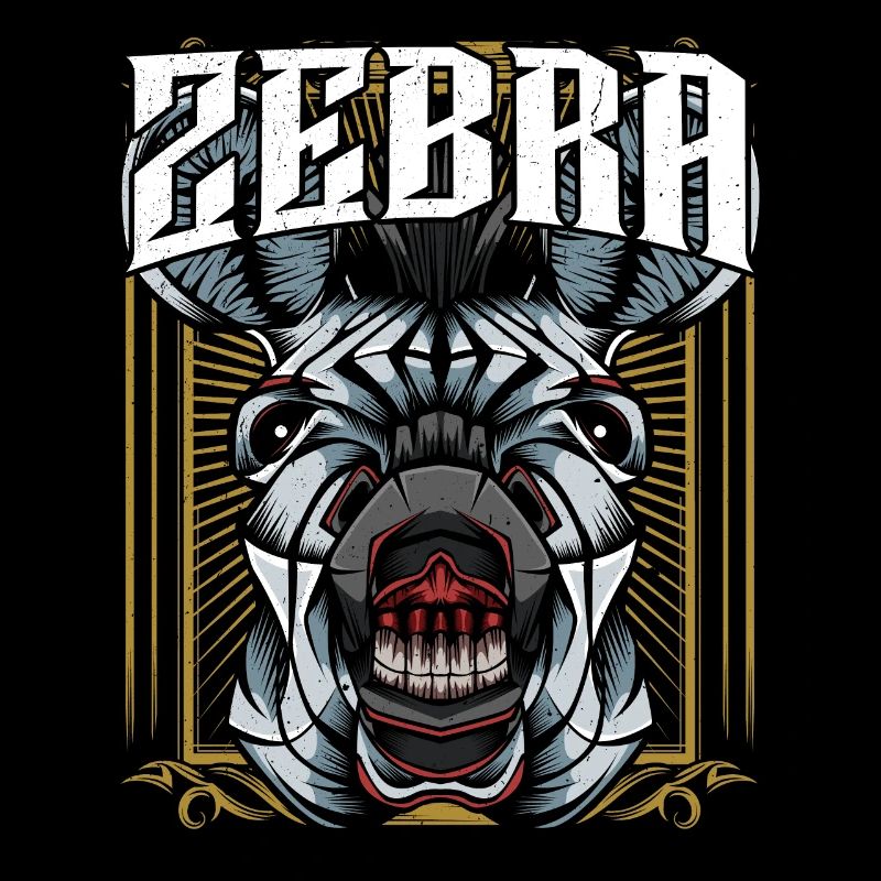 Zebra Zebra Zebra Zebrakopf Modern Trendy Cheval