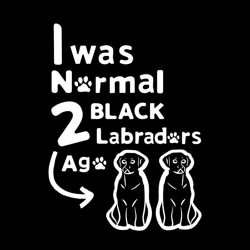 2 Two Black Lab Labrador Retriever Gift Idea Dog