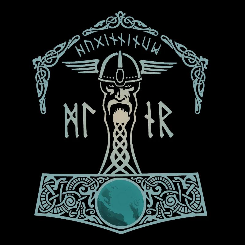 Thor Hammer Mjölnir Walhalla Wikinger Männer
