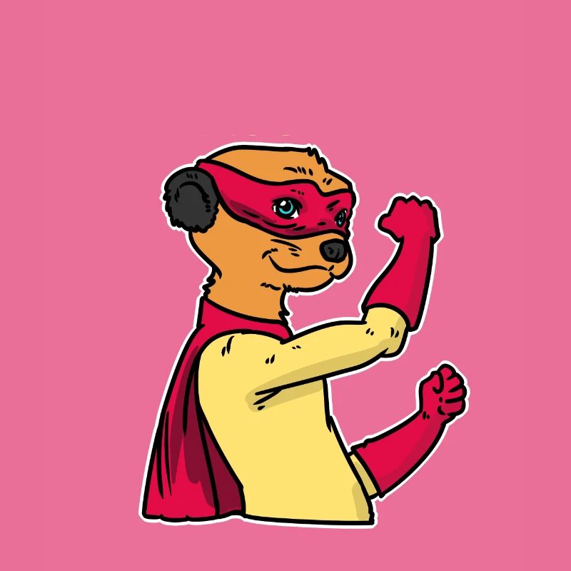 Erdmännchen Superheld Geschenk