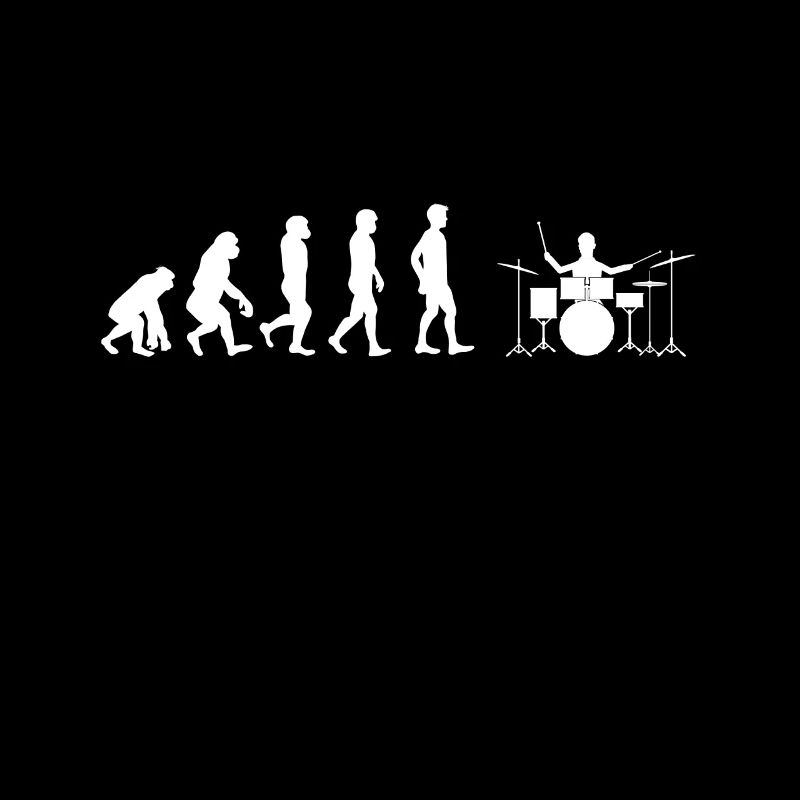 Schlagzeug Evolution Drummer Schlagzeuger Geschenk