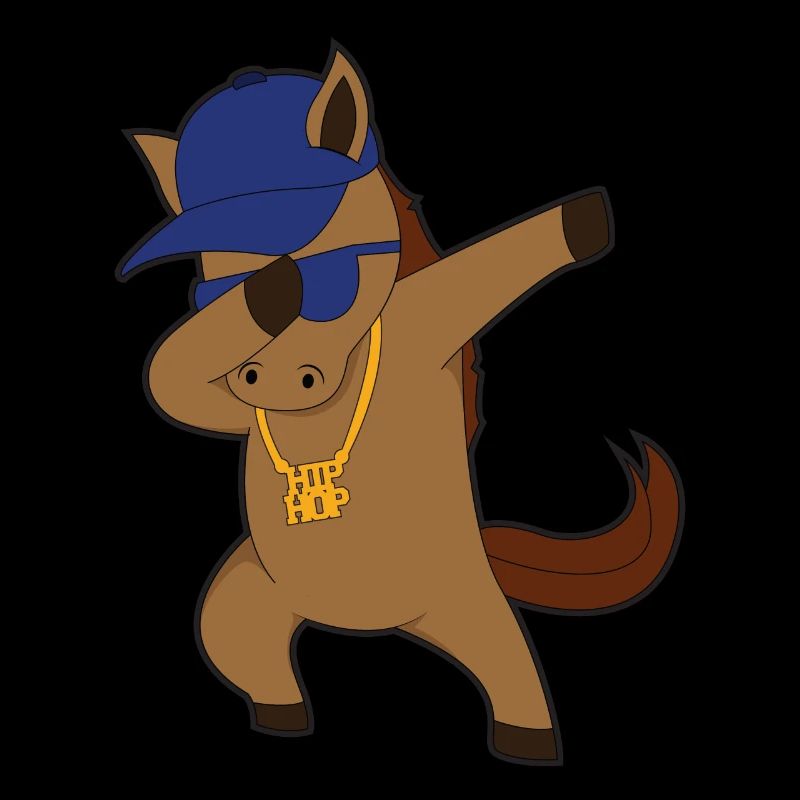 Pferd comic dabbing cool