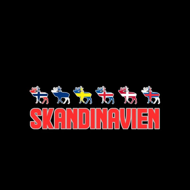 Scandinavia moose flags