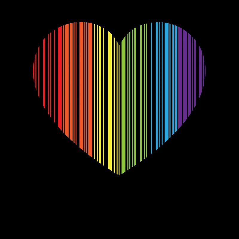 RAINBOW BARCODE HEART - RAINBOW BARCODE HEART