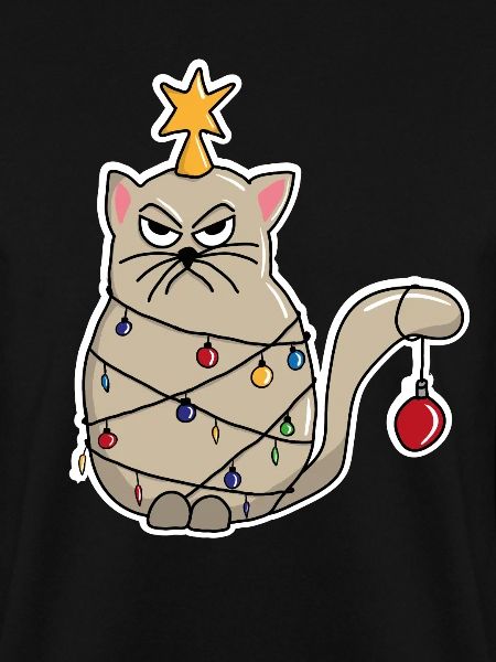 Christmas cat lights