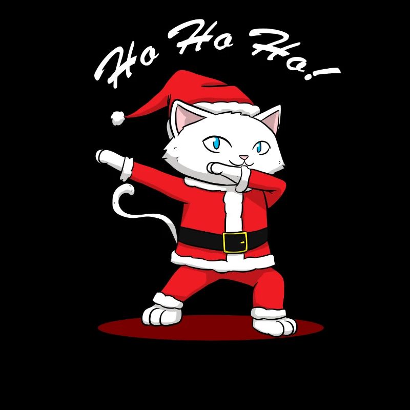 Ho Ho Ho Dabbing Cat Père Noël Dab Cat