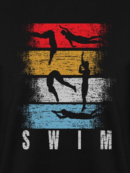 Schwimmen Retro Schwimmlehrer