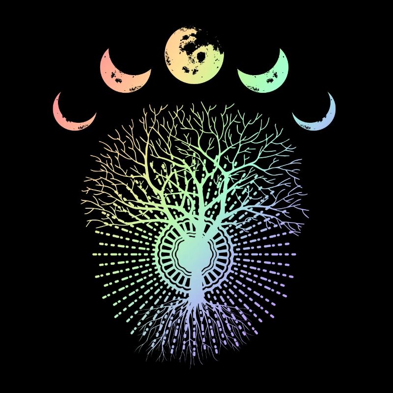 Lune lune phases arbre écologiste cadeau