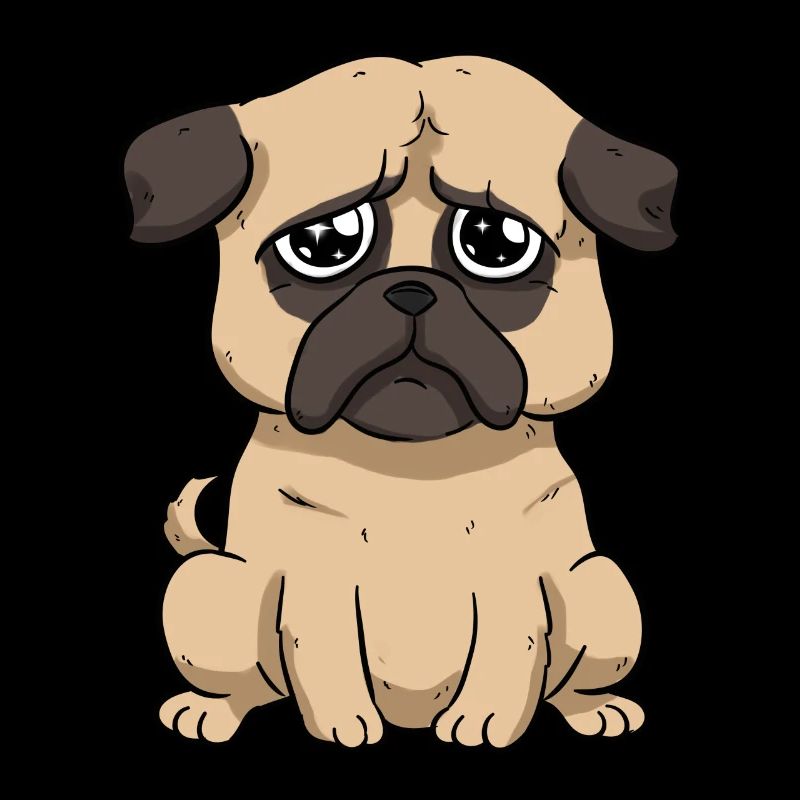 Sad pug