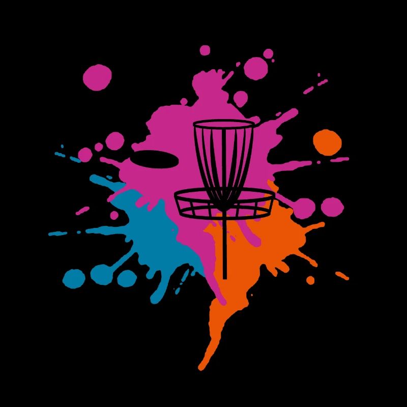 Frisbee-Golf Farbiger Klecks