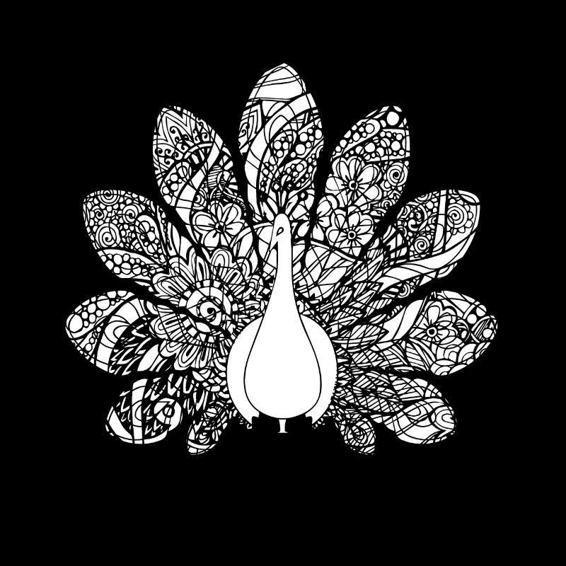 Pfau Pfau Blumenmuster
