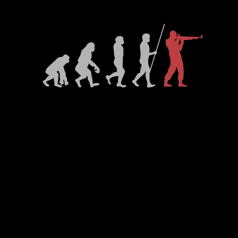 Evolution Sportschütze Steinzeit Geschenk Schütze
