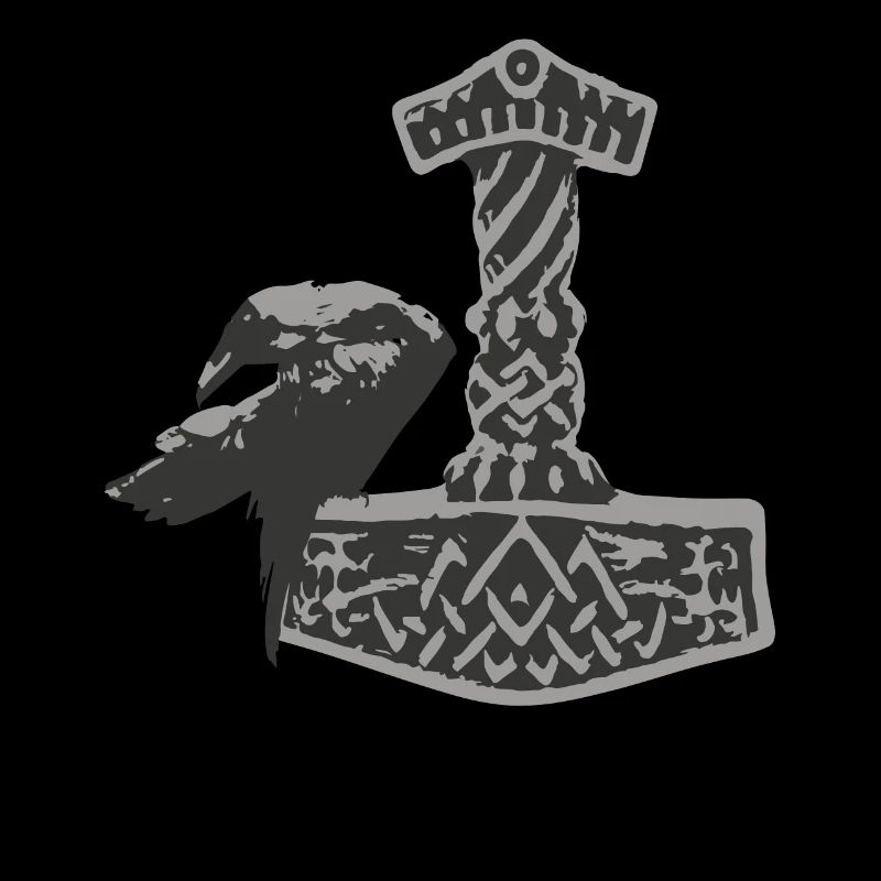 Thor Hammer Ravens Odin Midgard