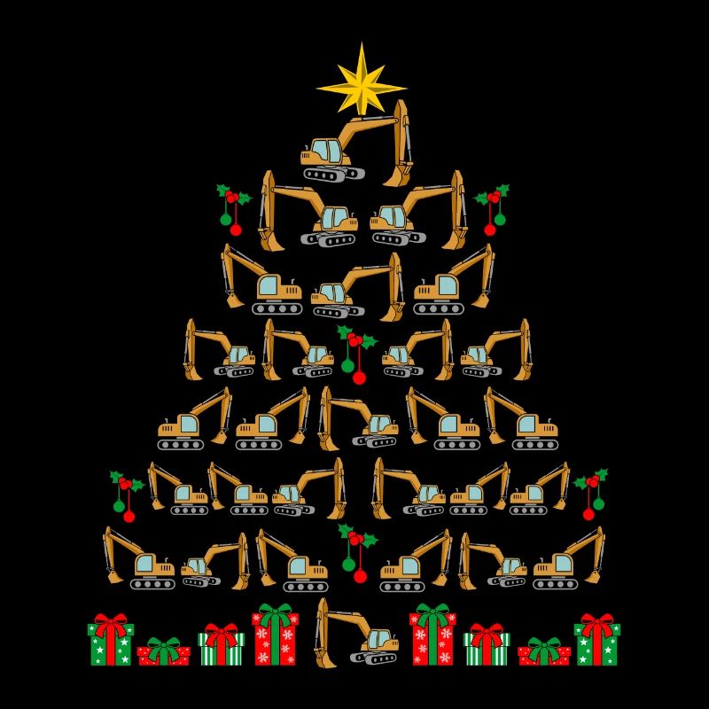 Weihnachtsbaum Bagger Bau Baggerfahrer Weihnachten