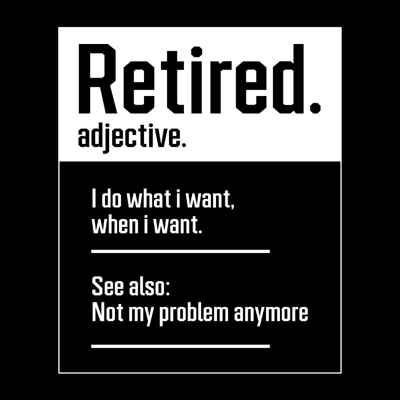 Im Ruhestand. definition-Funny Retirement - Perfektes Gif