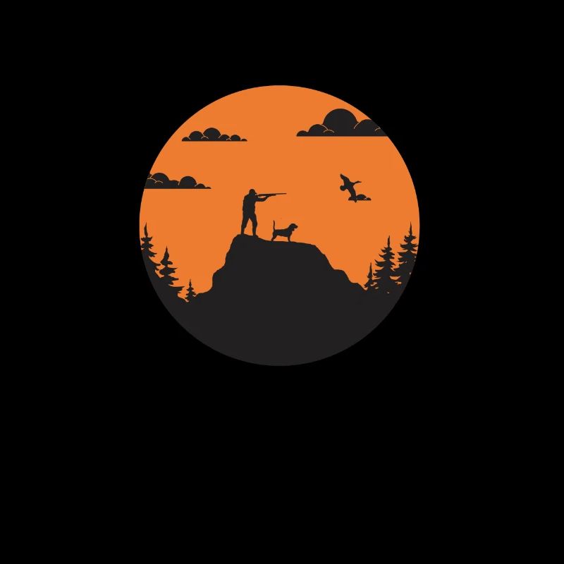 Chasser avec un chien le soir
