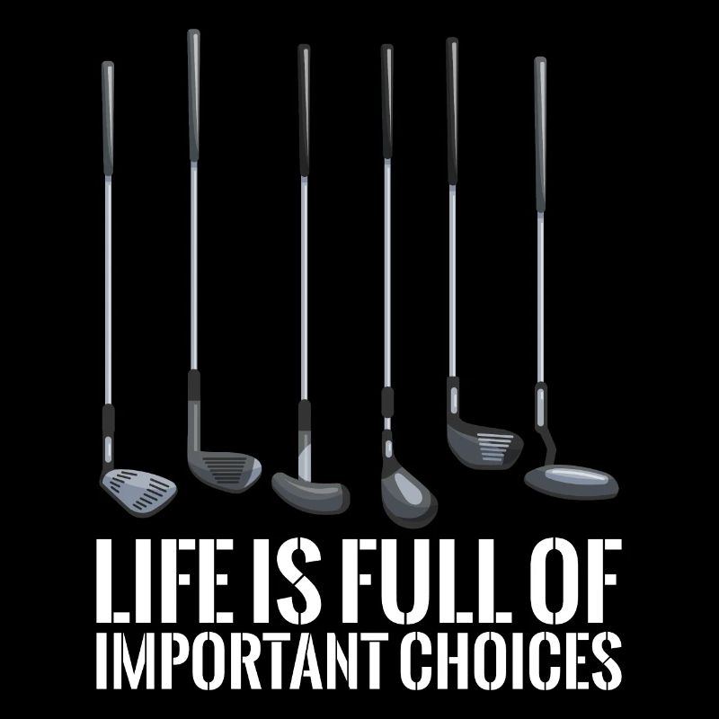Golf Funny Golfer Making Important Decisions