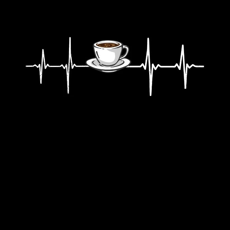 Coffee cup EKG heartbeat coffee caffeine