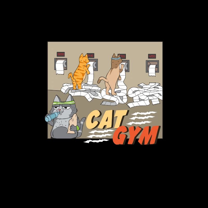 Les chats sportifs drôles font un entraînement difficile