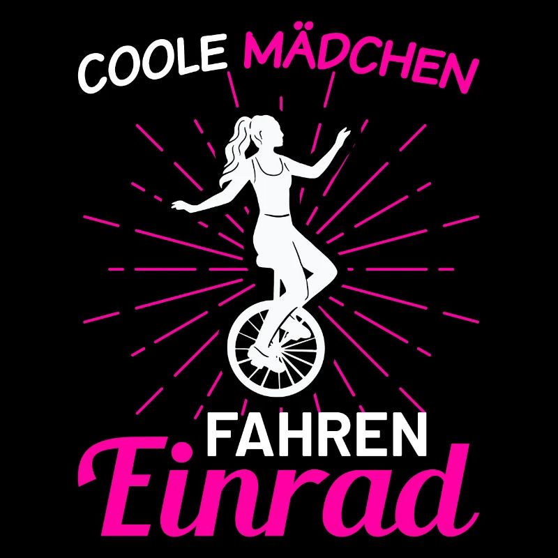 Coole Mädchen fahren Einrad