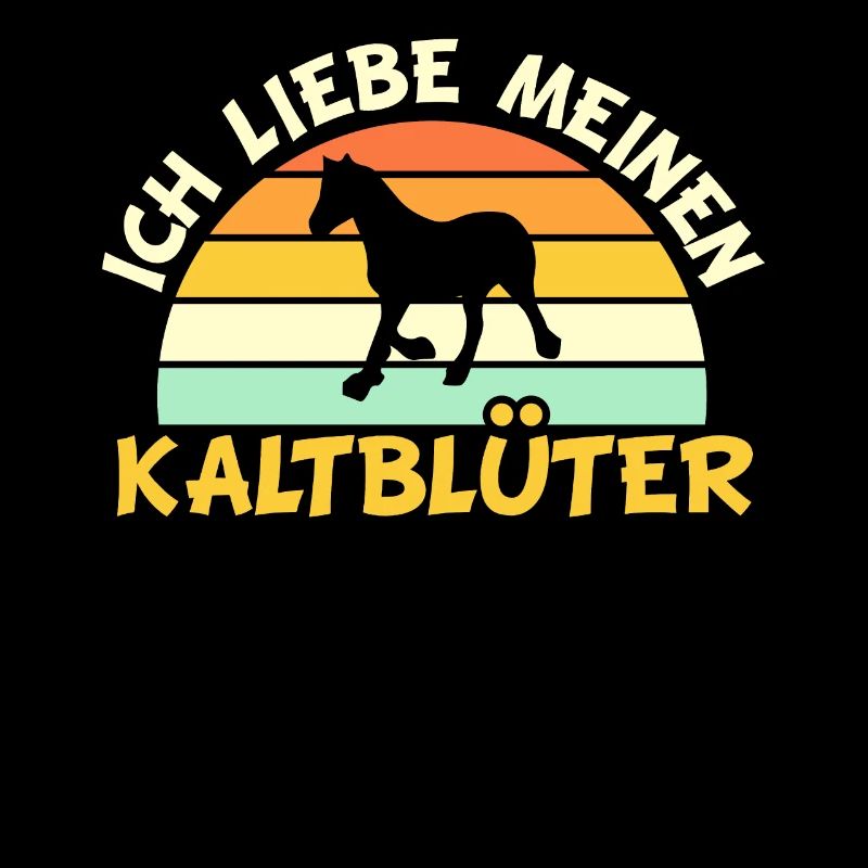Kaltblüter Kaltblut Pferd Retro Vintage Geschenk