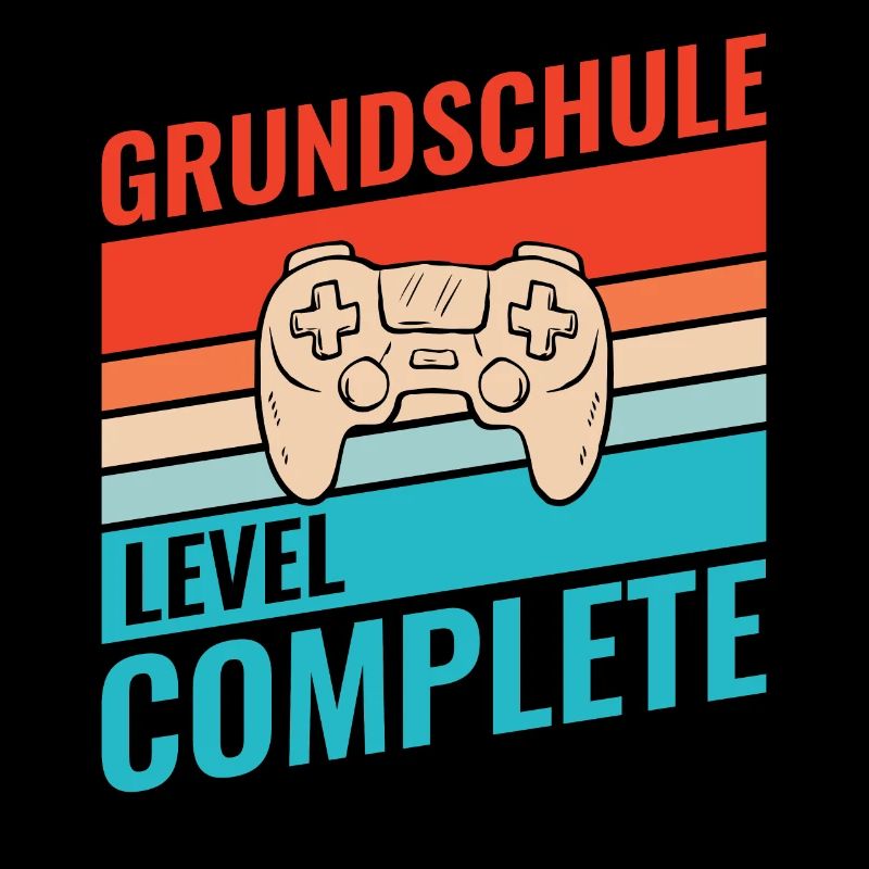 Abschluss Grundschule Retro Vintage Level complete