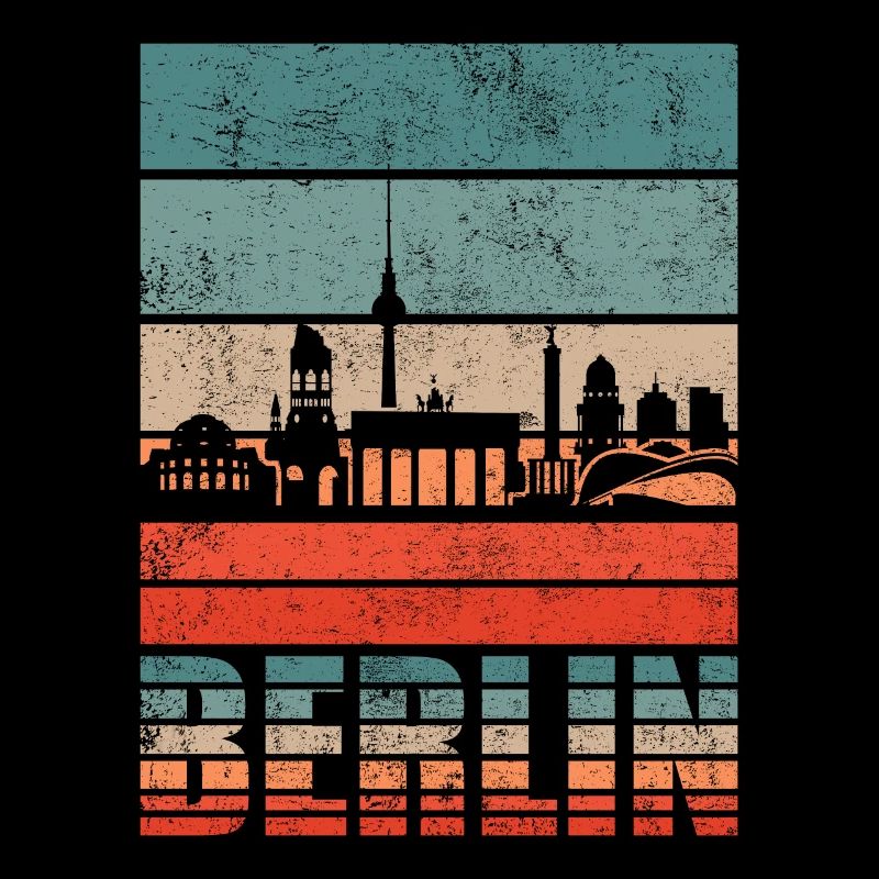 Berlin Stadt Berliner Skyline Retro Geschenkidee