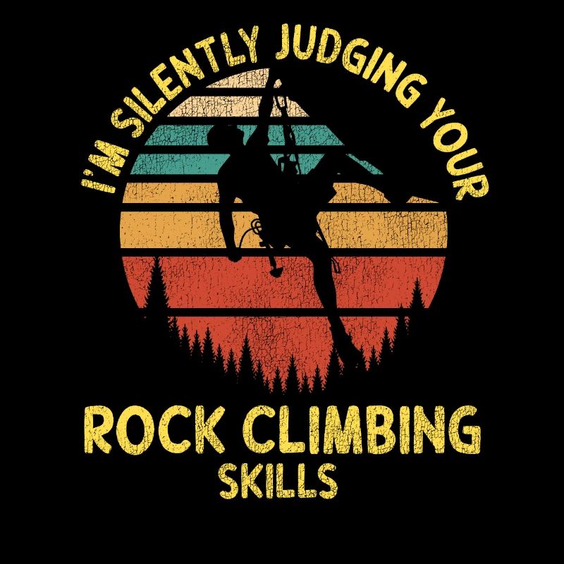 Rock Climbing Climber Retro