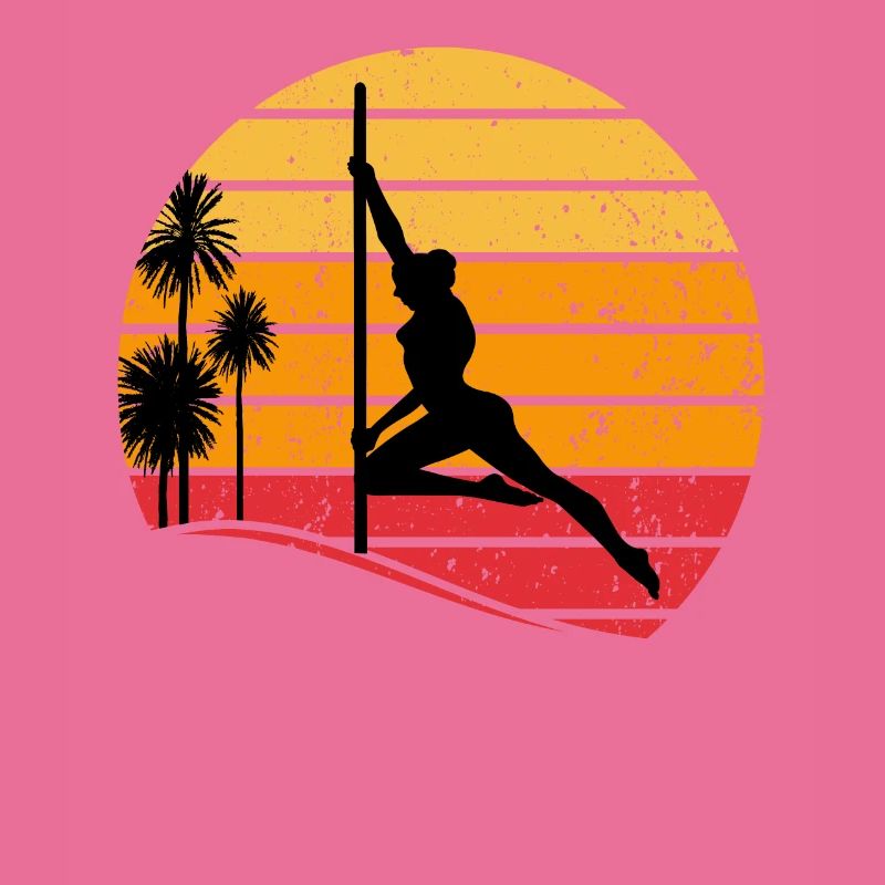 Pole Dancing - Sunset Pole Dance Silhouette