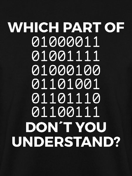 Funny binary code saying