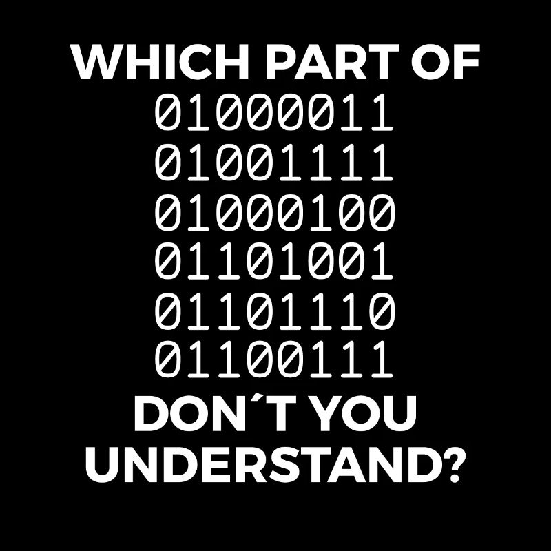 Funny binary code saying