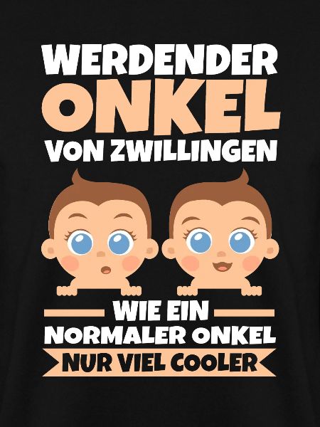 Werdender Onkel von Zwillingen