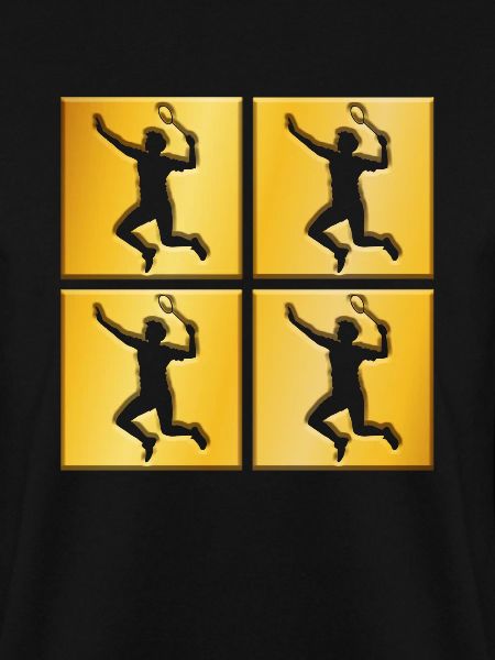Badminton goldenes Logo