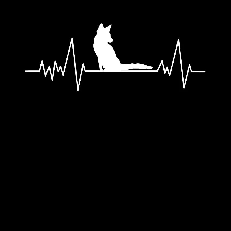 Heartbeat Dog Pulse Fox ECG Gift Man