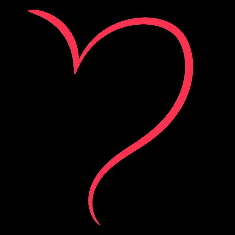 Halbes Rotes Herz Liebe