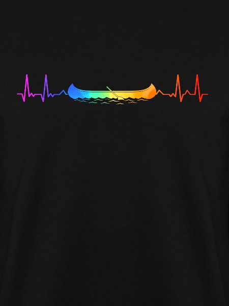 Canoe Canoeing Heartbeat Rainbow
