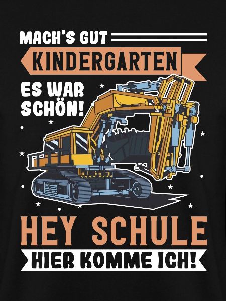 Bagger Schulbeginn Schulanfänger Schulkind