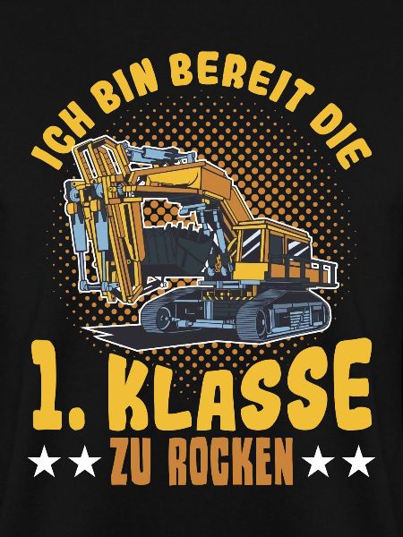 Bagger Schulbeginn Schulanfänger Schulkind
